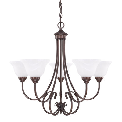 Traditional 5 Light Brass And Unique Glass Chandelier Traditional 5 Light Brass And Unique Glass Chandelier